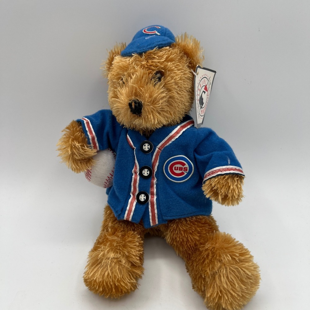Chicago Cubs MLB Teddy Bear Plush Blue Jersey Baseball 2002 Good Stuff 9 inch